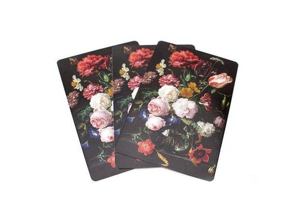 De Heem card game, vase with flowers
