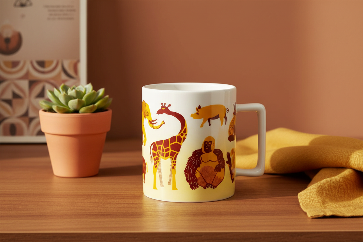 Retro Mammal Mug (350 ml)