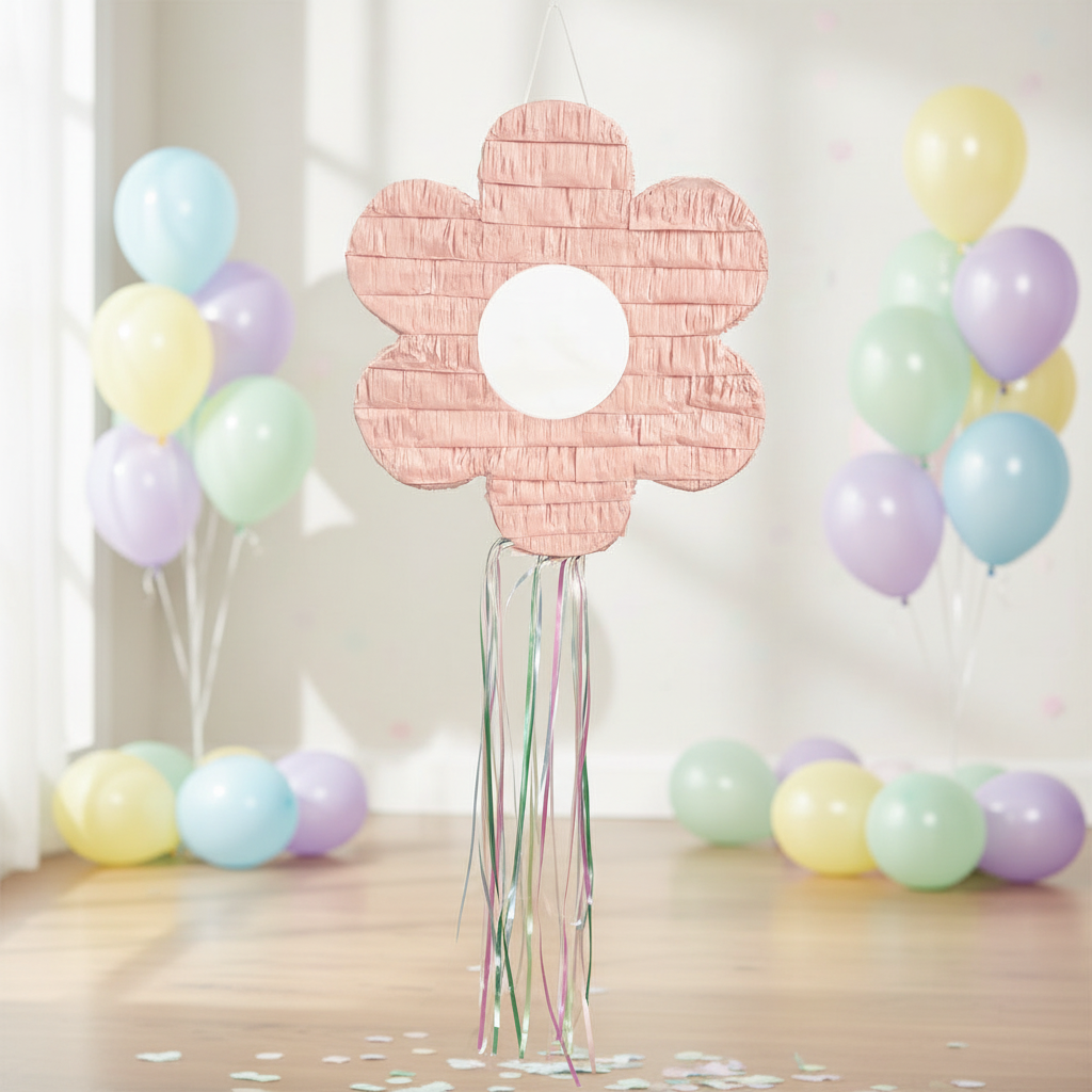 Pink flower pinata