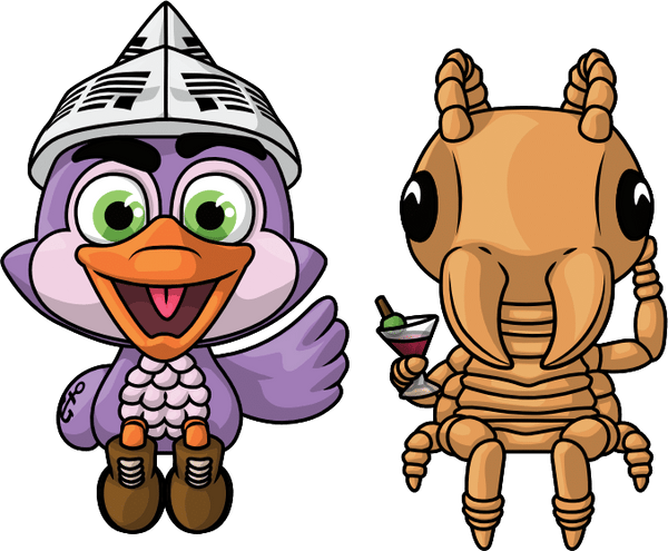 Termite King & Seabill Monitor Buddies