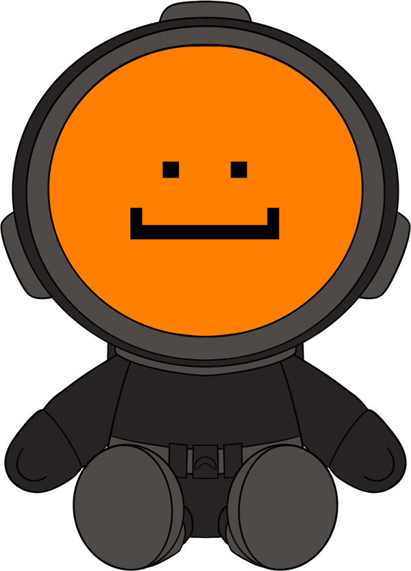 Content Warning Orange Plush (9in)