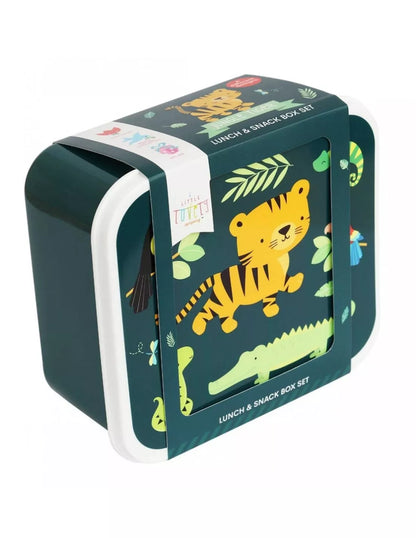 Pack de 4 Boîtes à Goûter et Déjeuner - Tigre