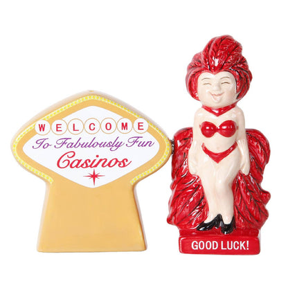 Casino Fun Ceramic Salt and Pepper Shaker Set