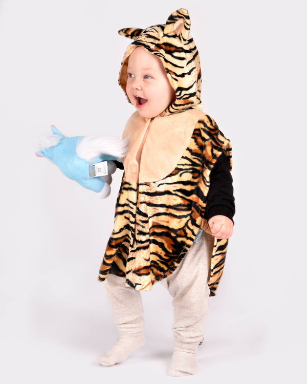 Tiger mini cape for children aged 1-4 years, sizes 86-110