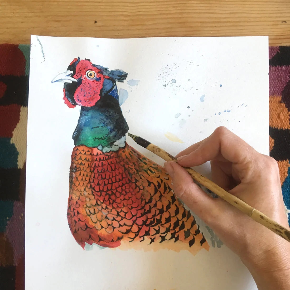 Watercolor Pheasant Greeting Card