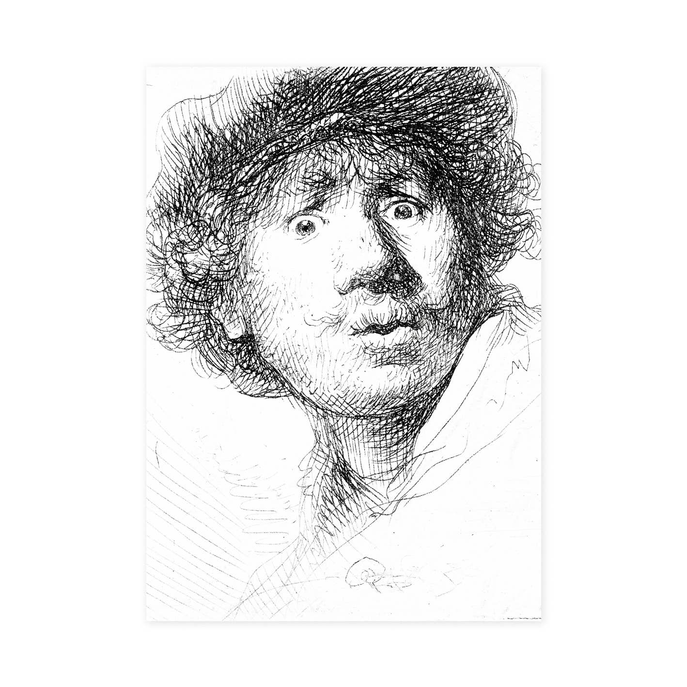 Dishcloth, Rembrandt, Curious Face