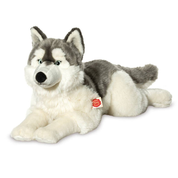 Large Plush Husky Lying Down