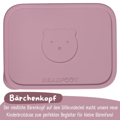 Kids' Stainless Steel Lunchbox with Silicone Insert - Pink