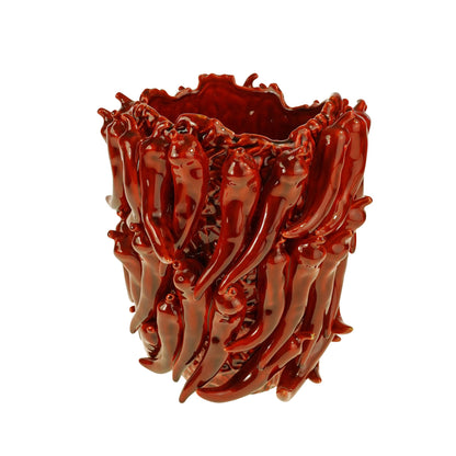 Chili vase, burgundy