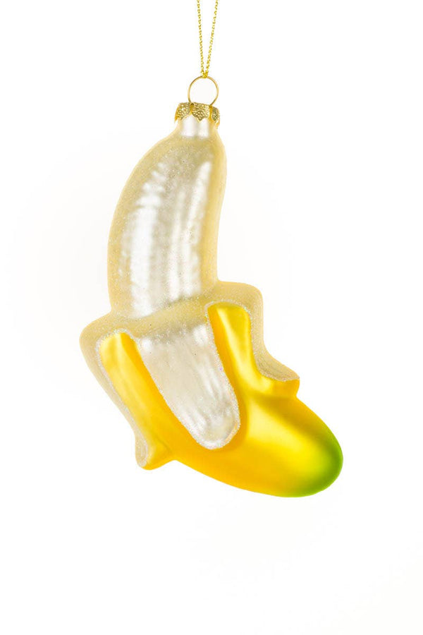 Peeled banana Christmas bauble