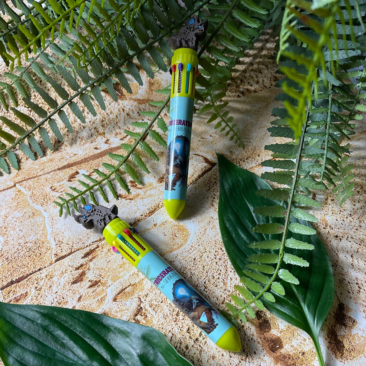 Penna a forma di dinosauro a 10 colori (edizione Museo di storia naturale)