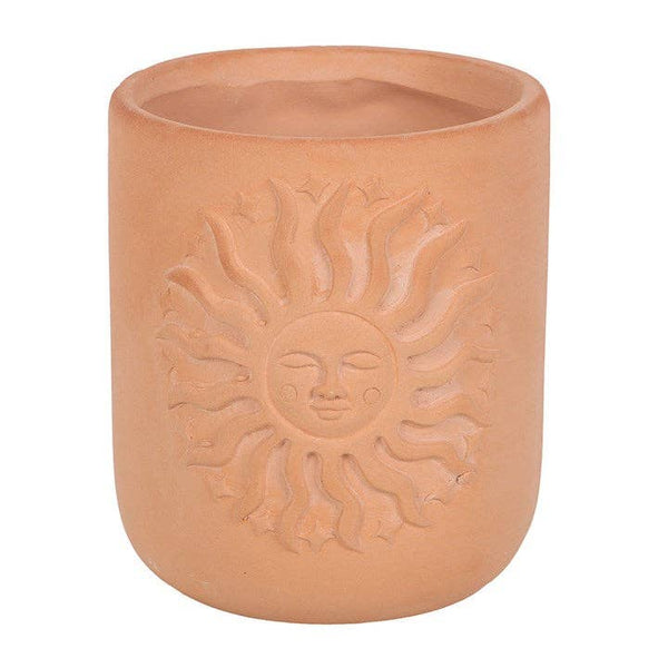 Pot de plante en terre cuite Soleil