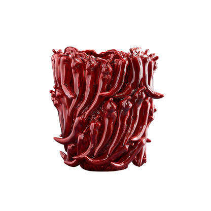 Chili vase, burgundy