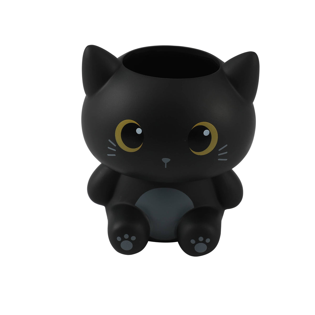 3D black cat pen holder