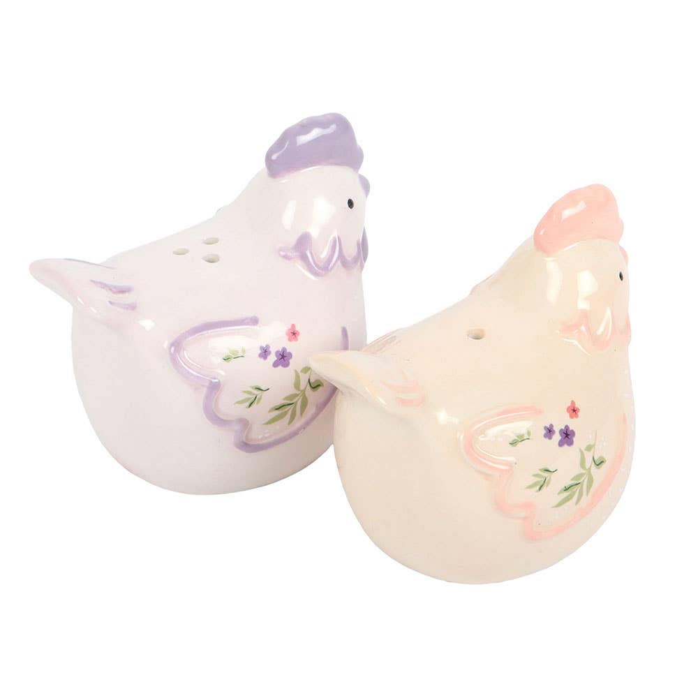 Salt and pepper, flower hens
