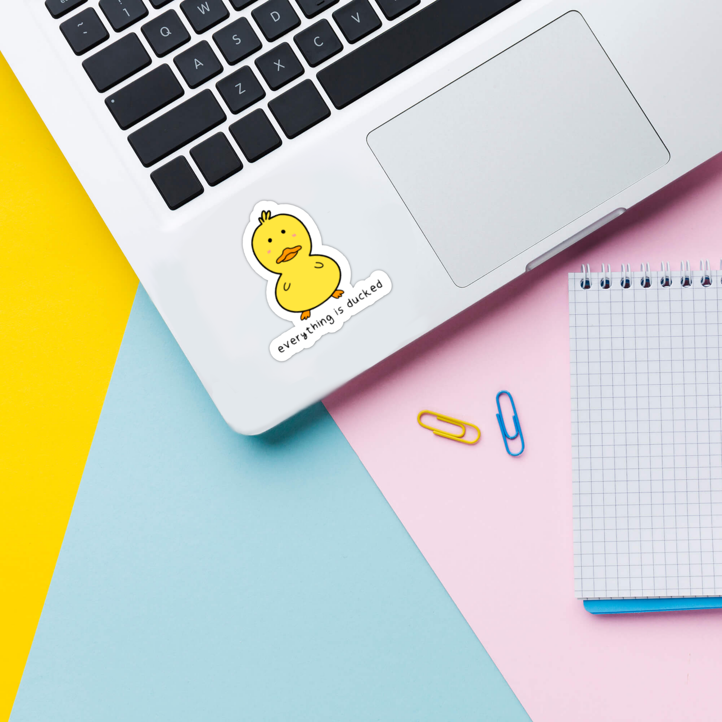 Sticker vinyle Everything is Ducked/Kawaii Duck