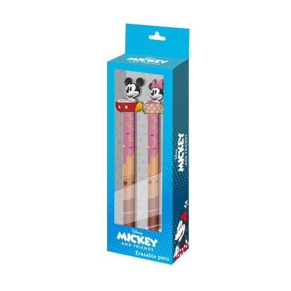 Pack Mixte de 2 Stylos Gel Effaçables Disney « Mickey et Minnie » – Multicolore
