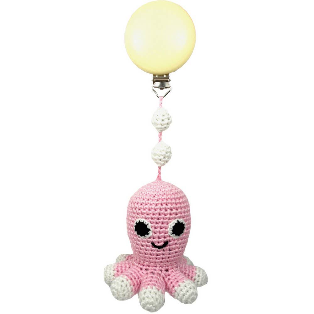 Octopus Stroller Hook - Light Pink