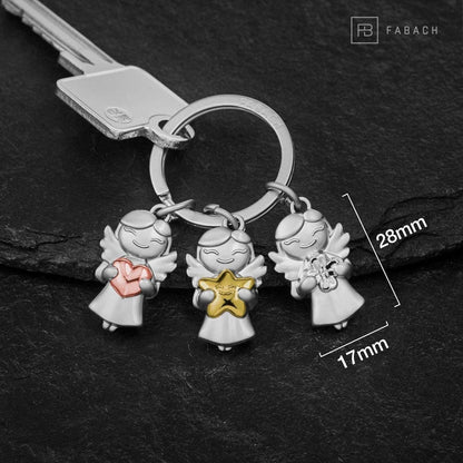 3 Guardian Angels Keychain