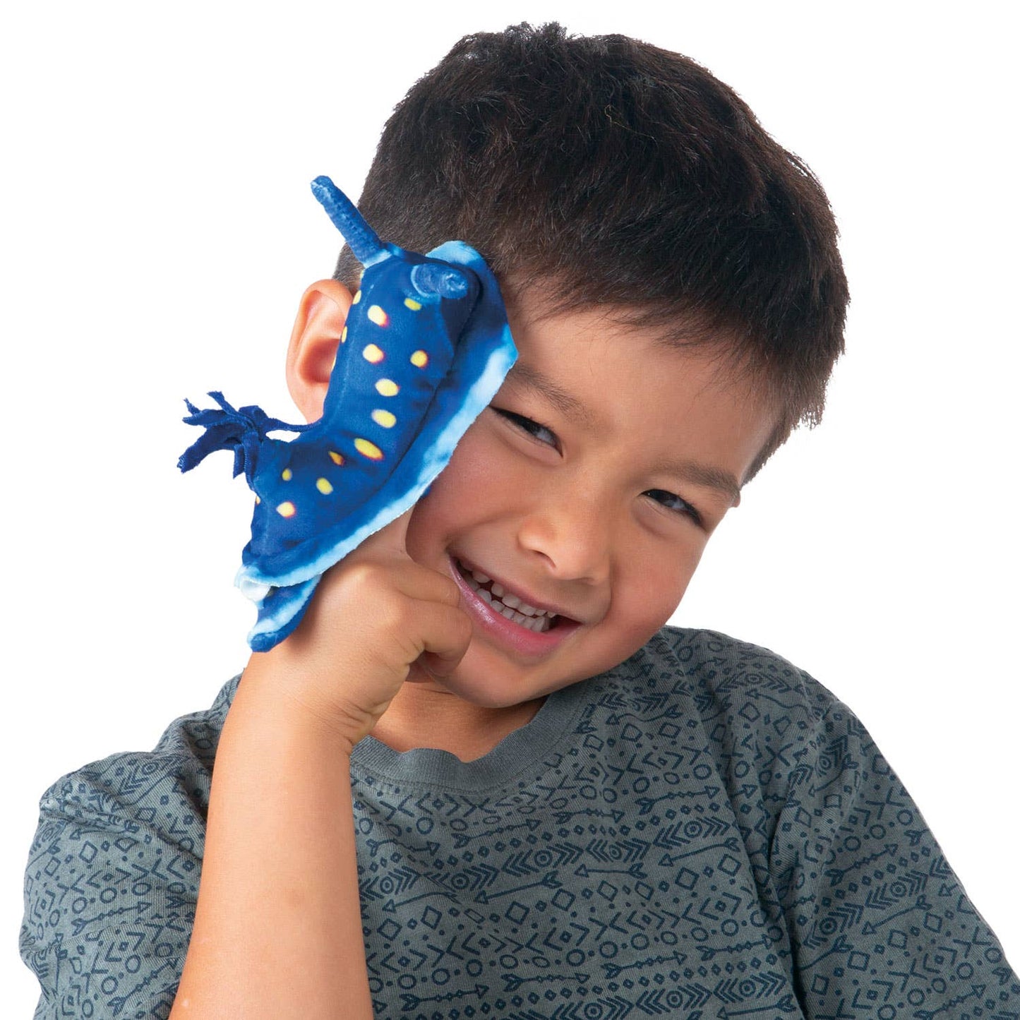 Marionnette à main Mini nudibranche bleu/Mini Ocean Snail 8001 Folkmanis réaliste