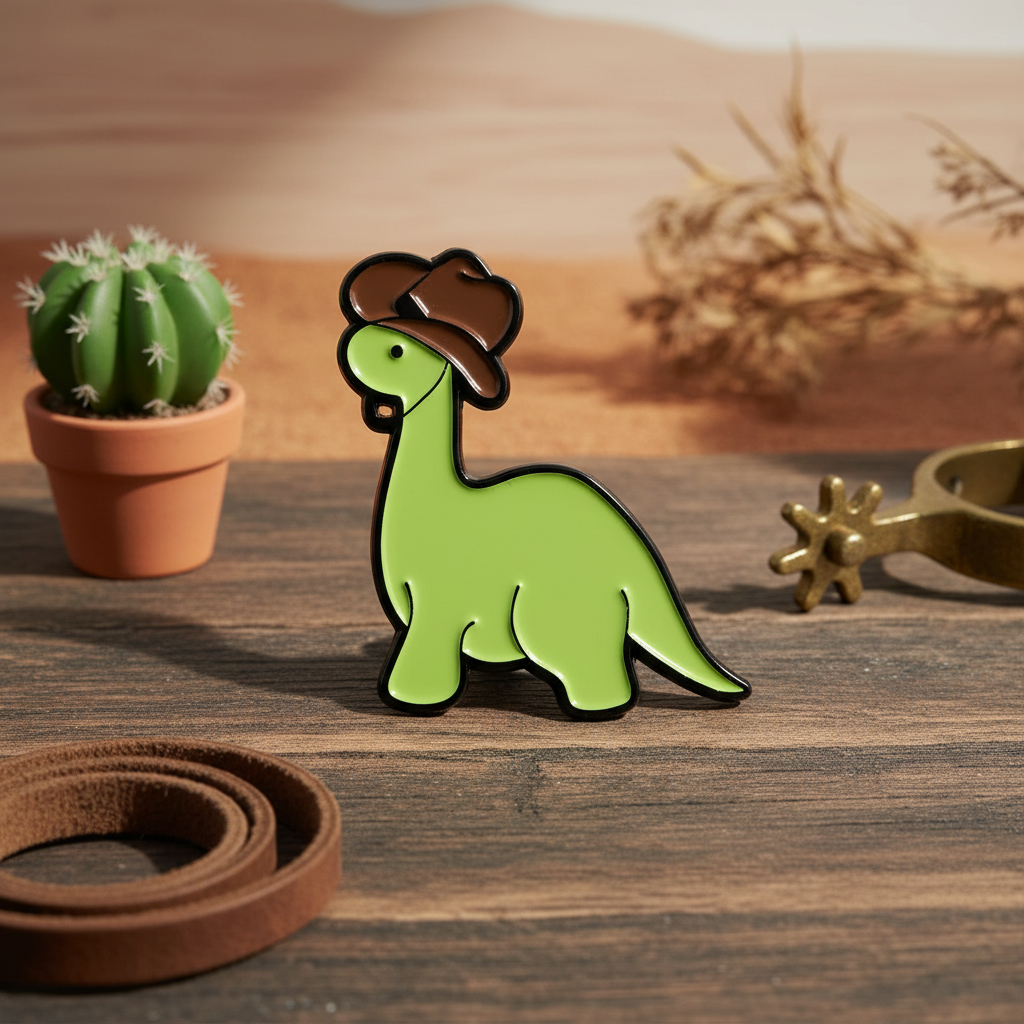Diplodocus Cowboy Pin