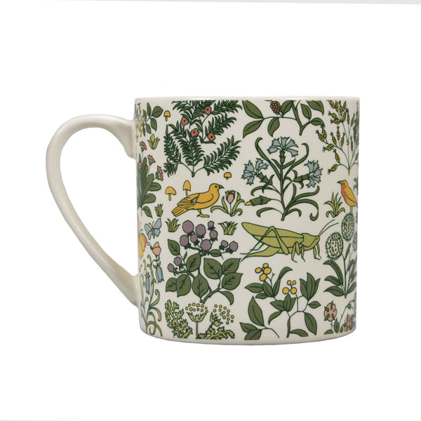 Tasse en céramique Voysey Jardin botanique Faune Crème