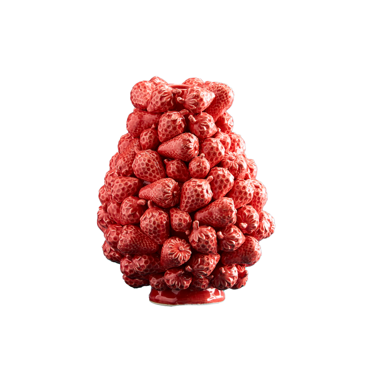 Strawberry Vase, Red Stoneware, 20 x 20 x 25 cm