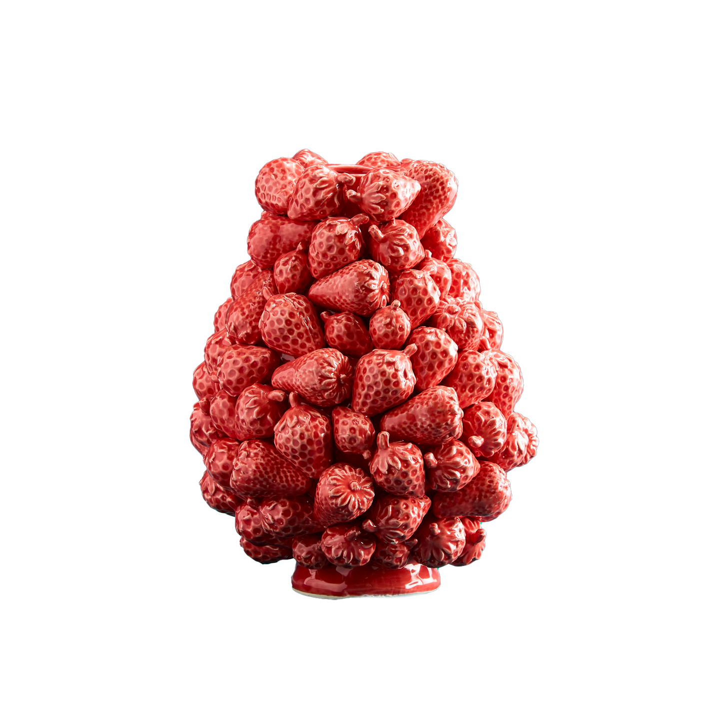 Strawberry Vase, Red Stoneware, 20 x 20 x 25 cm