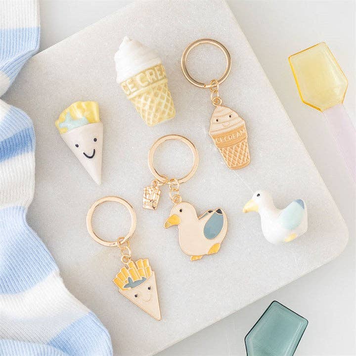 Seagull and French Fries Keychain