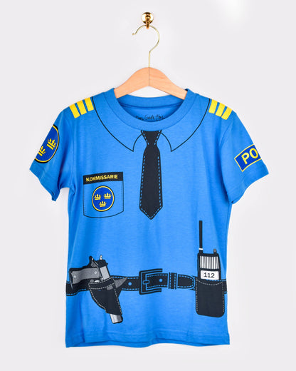 Organic cotton Police t-shirt 98-104 cm 2-4 years