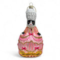 Weihnachtsanhänger schwarz-weiße Katze Marie-Antoinette « Let Them Eat Cake »