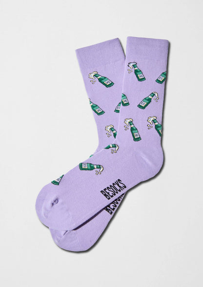 BeBeer Mauve - Chaussettes 100 % coton biologique