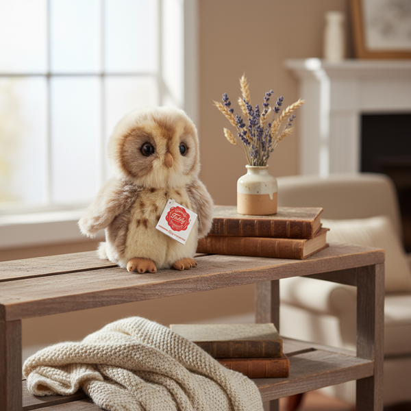 Peluche Hibou Brun Clair - Teddy Hermann