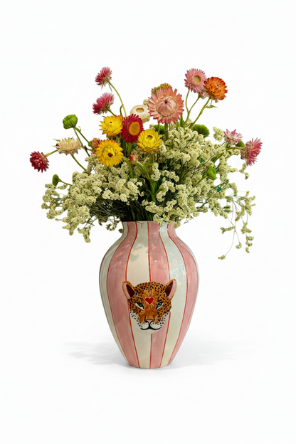 Large leopard vase