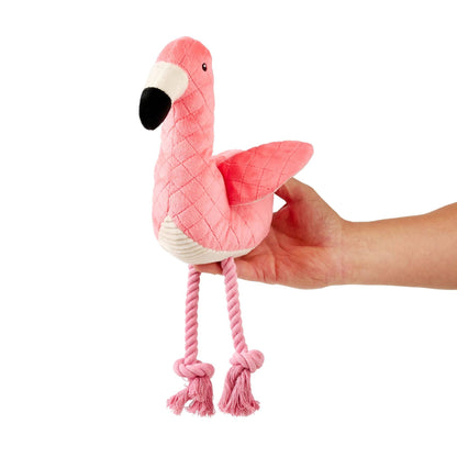 Huggles Dog Toy - Sunny Pink Flamingo