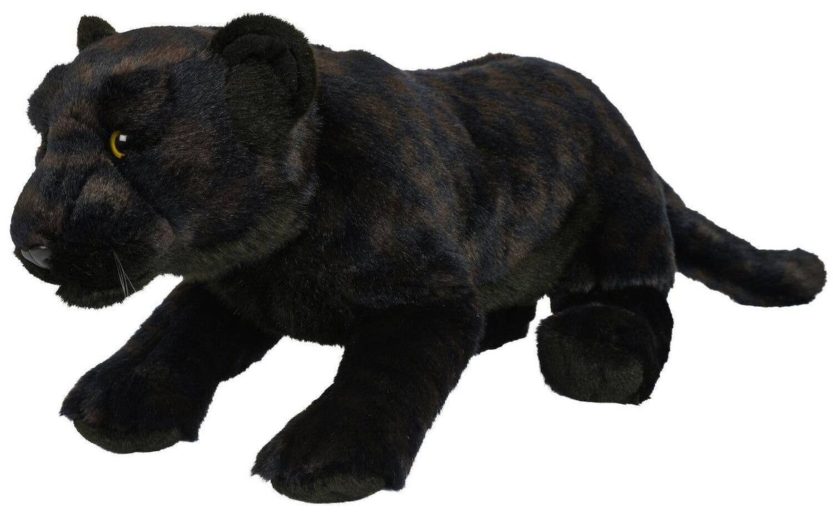 Peluche panthère noire couchée