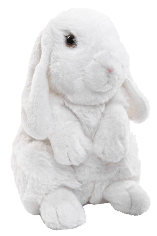 Peluche Lapin Bélier, assis (blanc)