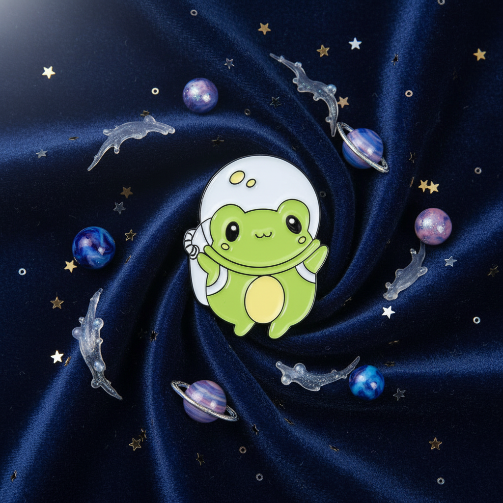 Astronaut Frog Pin