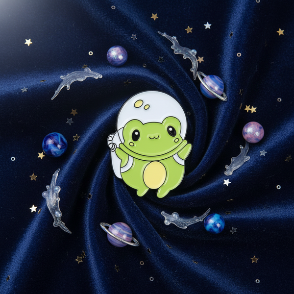 Astronaut Frog Pin