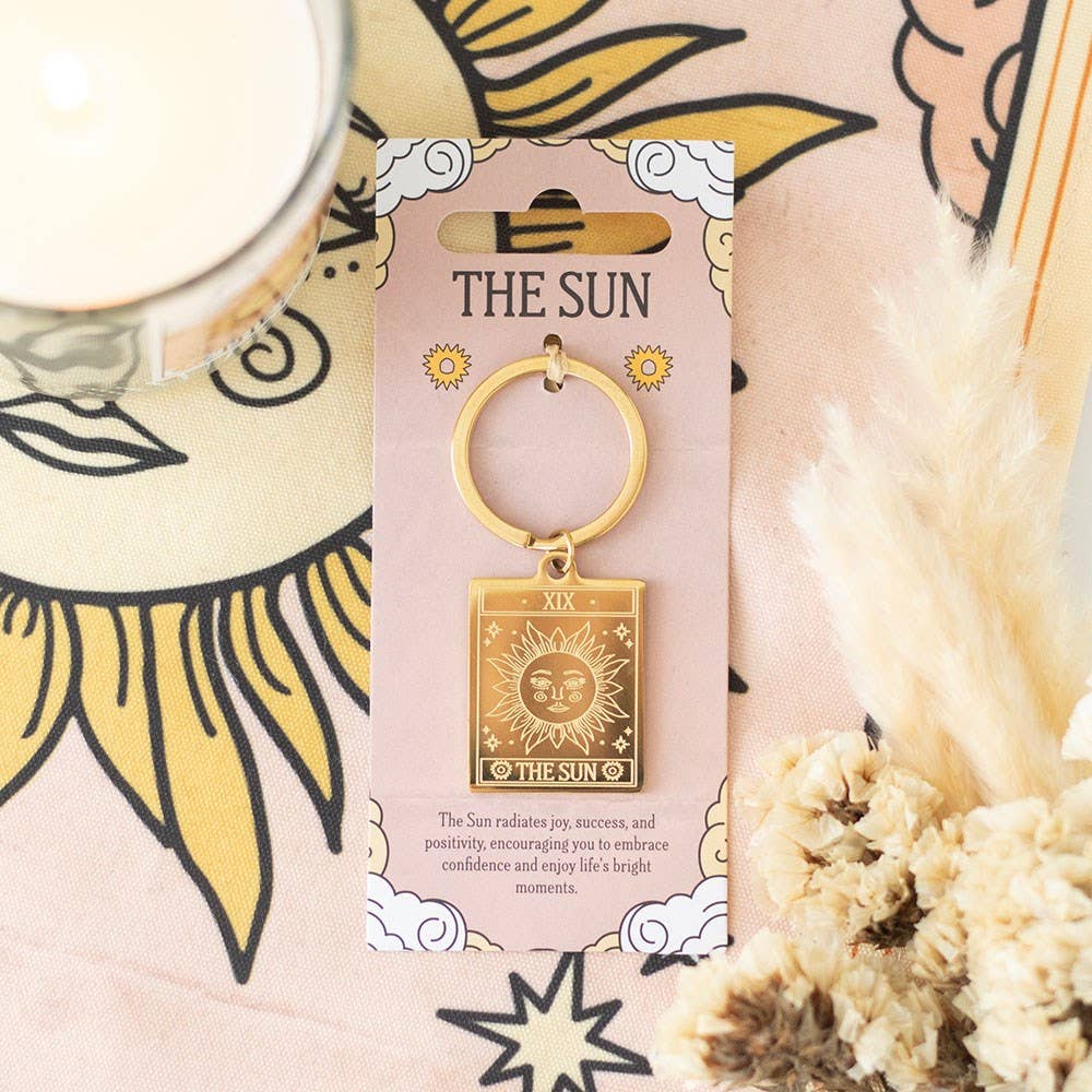 The Sun Tarot Card Keychain