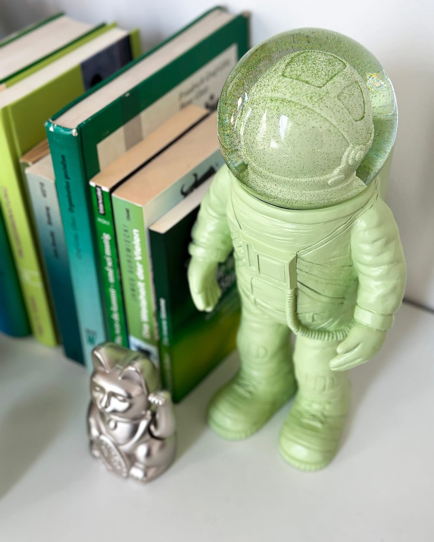 Giant Green Astronaut Snow Globe