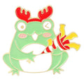 Christmas Frog Pin