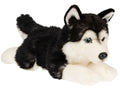Peluche Husky Noir, Couché - 41 cm (Longueur)