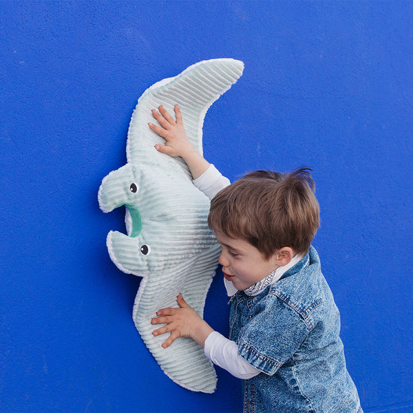 Peluche raie manta Mantalou maman et son bébé corail – Les Ptipotos – vue 2