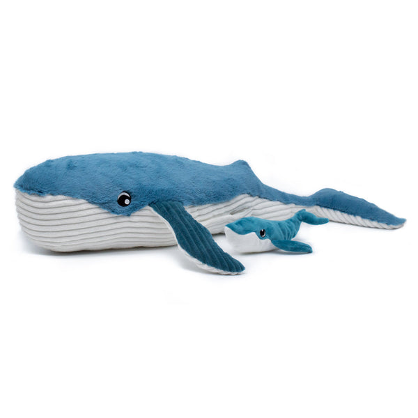 Peluche baleine Gravillou maman et son bébé bleu – Les Ptipotos