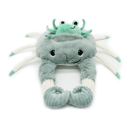 Peluche crabe Cassecou maman et son bébé menthe – Les Ptipotos – vue 4