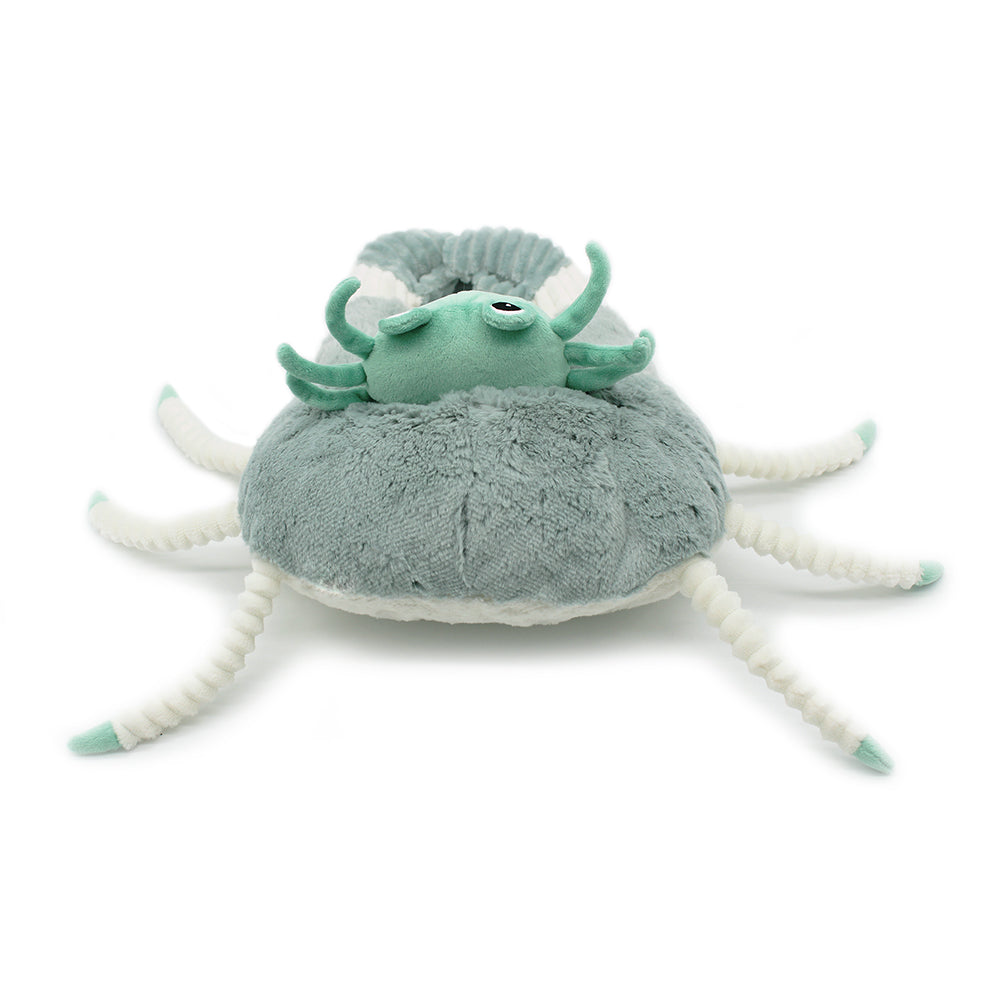 Peluche crabe Cassecou maman et son bébé menthe – Les Ptipotos – vue 5
