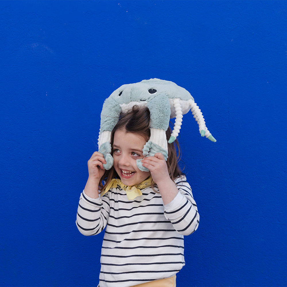 Peluche crabe Cassecou maman et son bébé menthe – Les Ptipotos – vue 2