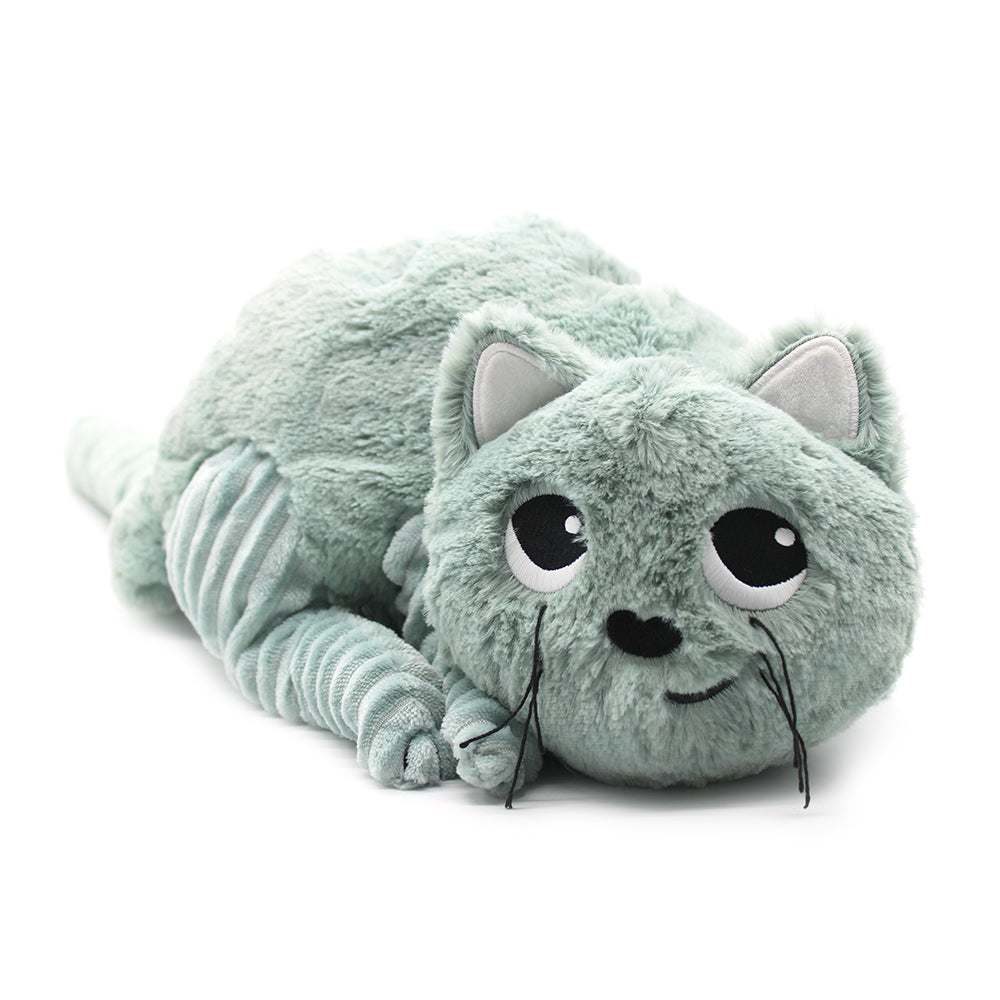 Peluche chat Miaou maman et son bébé vert menthe – Les Ptipotos – vue 5