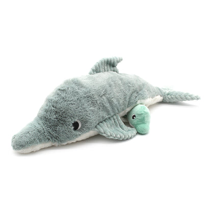 Peluche dauphin Tofou maman et son bébé vert menthe – Les Ptipotos – vue 3